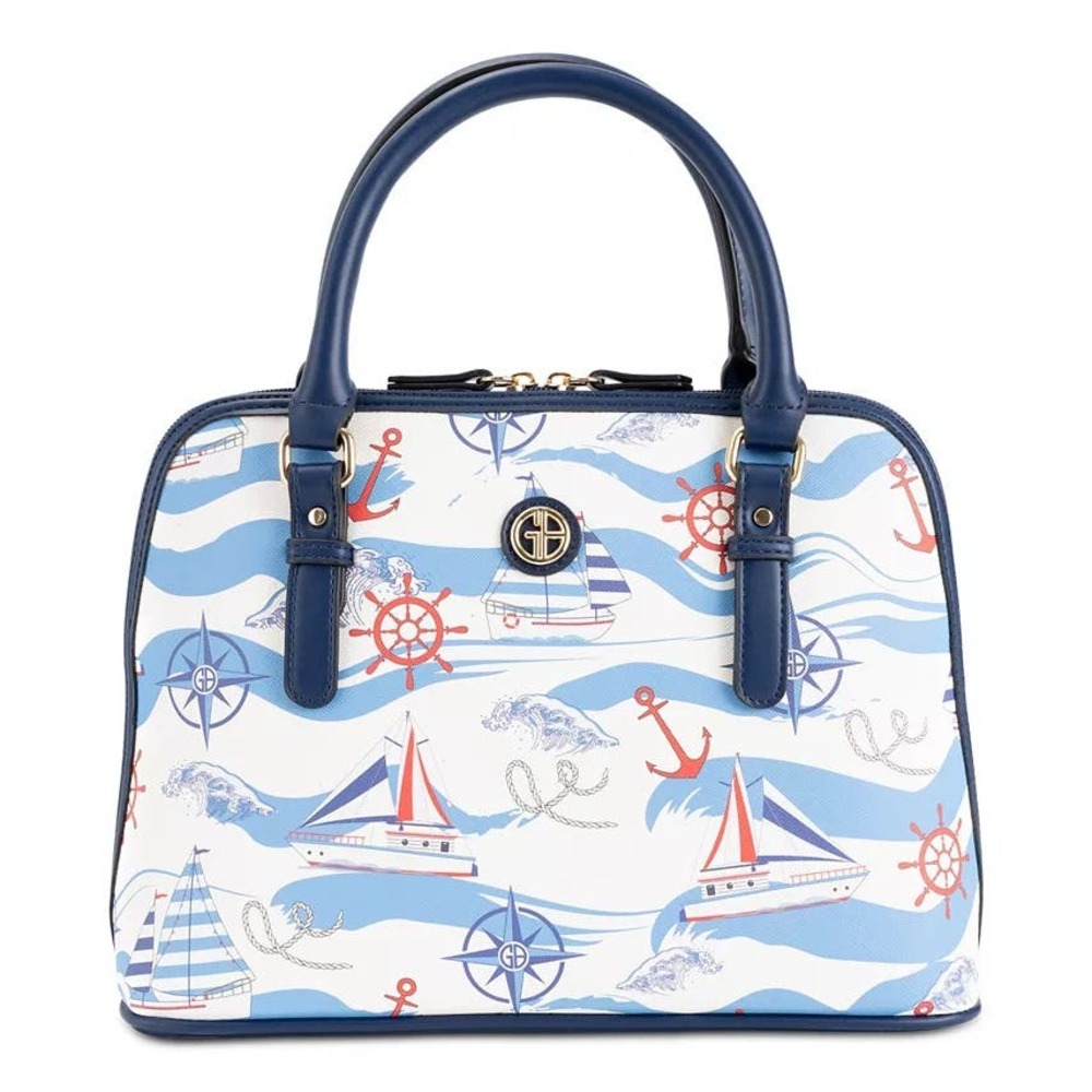 Giani Bernini Nautical North South Dome Satchel Bag #GB15